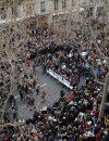  Les rues de Paris envahies par 1.5 million de Fran&ccedil;ais &agrave; l'occasion de la marche r&eacute;publicaine contre le terrorisme, le 11 janvier 2014 