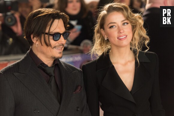 Johnny Depp et Amber Heard très proches à l'avant-première de Charlie Mortdecai, le 19 janvier 2015 à Londres