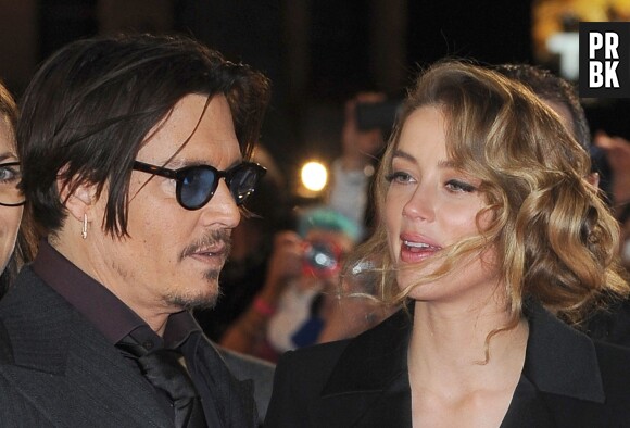 Johnny Depp et Amber Heard à l'avant-première de Charlie Mortdecai, le 19 janvier 2015 à Londres