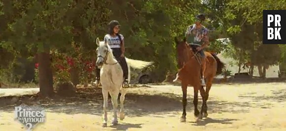 Les Princes de l'amour 2 : balade à cheval pour Siham Bengoua et Samir Benzema dans l'épisode 53 du 21 janvier 2015, sur W9