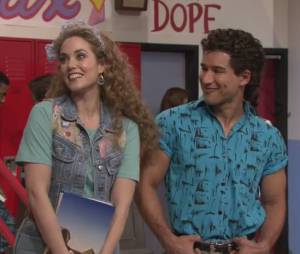 Sauv&eacute;s par le gong :&nbsp;Mario Lopez et Elizabeth Berkley ont repris leur r&ocirc;le pour un sketch de Jimmy Fallon