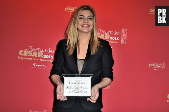 Louane Emera au déjeuner des nommés des César 2015 le 7 février à Paris