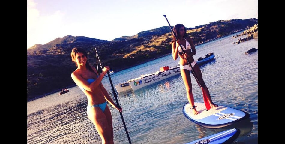  Laury Thilleman et Flora Coquerel sexy en bikini pour une s&amp;eacute;ance de paddle lors du voyage d&#039;int&amp;eacute;gration de Camille Cerf, &amp;agrave; Punta Cana 