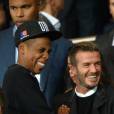  Jay Z et David Beckham : rires dans les tribunes du Parc des Princes pour PSG vs FC Barcelone 