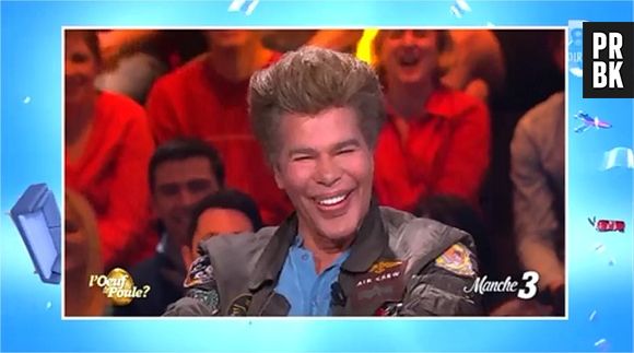 Cyril Hanouna vomit de rire dans L'Oeuf ou la Poule devant Igor Bogdanov, le 18 février 2015 sur D8
