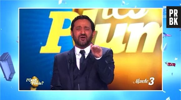 Cyril Hanouna vomit de rire dans L'Oeuf ou la Poule devant Igor Bogdanov, le 18 février 2015 sur D8