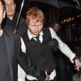  Ed Sheeran bourr&eacute; apr&egrave;s les Brit Awards 2015 le 26 f&eacute;vrier &agrave; Londres 