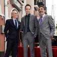 Jim Parsons (Big Bang Theory), Jeffrey Katzenberg et Chuck Lorre : l'acteur inaugure son étoile sur le Walk of Fame d'Hollywood Boulevard, le 11 mars 2015