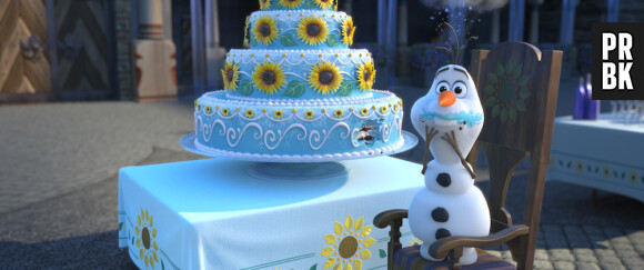 La Reine des neiges - une fête givrée : Olaf sur une photo
