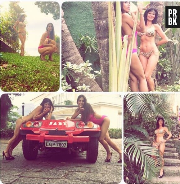 Somayeh et Nathalie (Les Anges 7) en bikini sur Instagram, le 16 mars 2015