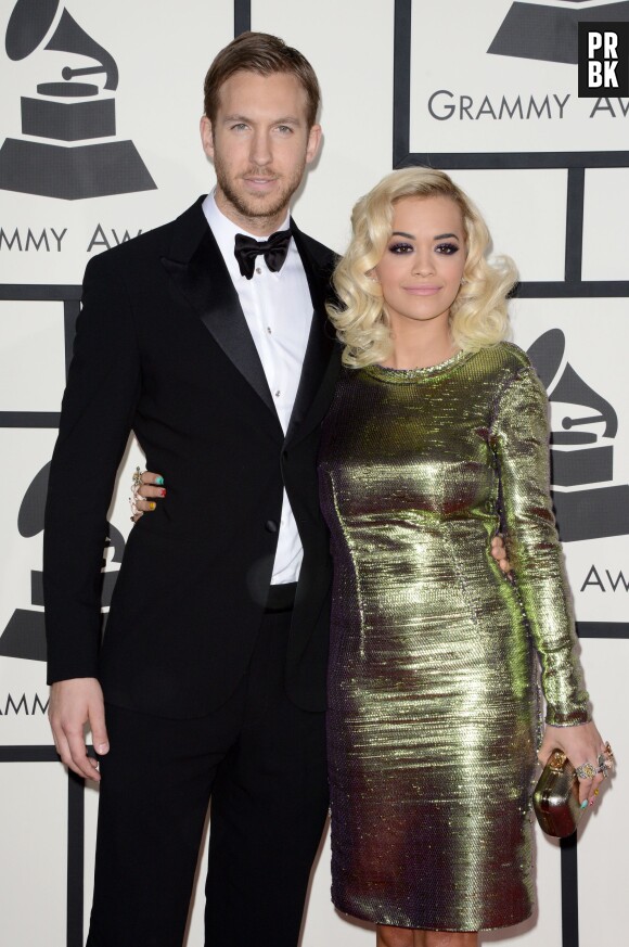Calvin Harris et son ex Rita Ora aux Grammy Awards 2014, le 26 janvier 2014