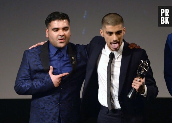 Zayn Malik : cheveux rasés avec Naughty Boy lors des British Asian Awards 2015 à Londres, le 17 avril 2015