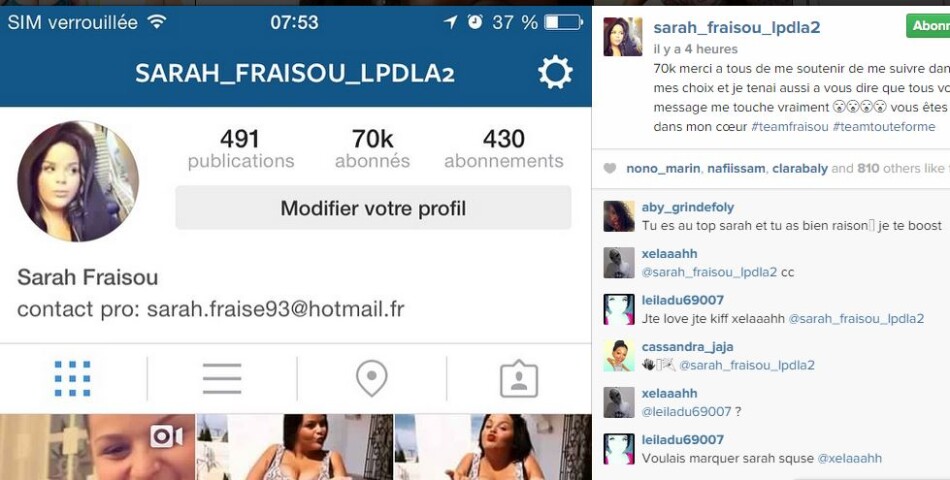 Les Princes de l&#039;amour 2 : Sarah fait une déclaration à ses abonnés sur Instagram