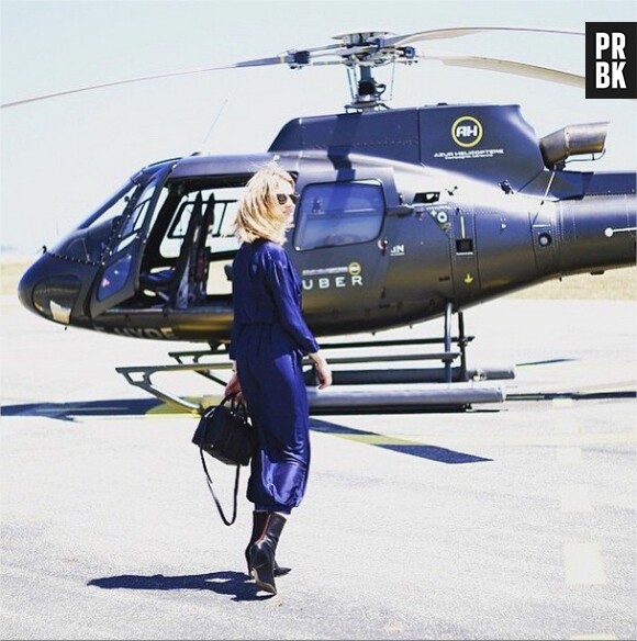 Natalia Vodianova en UberCopter, le moyen de transport so chic du Festival de Cannes 2015