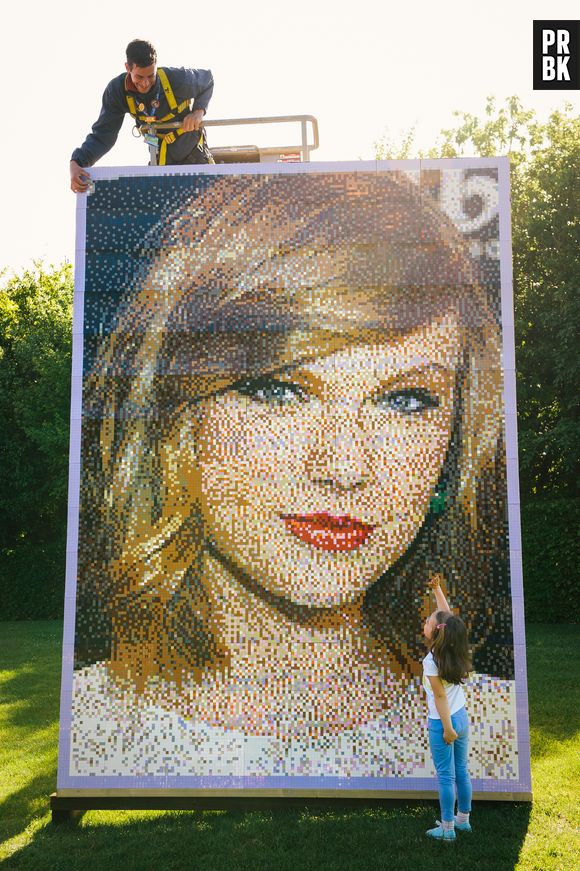Une mosaïque représentant Taylor Swift a été installée dans l'enceinte du parc d'attraction LEGOLAND Windsor, en Angleterre
