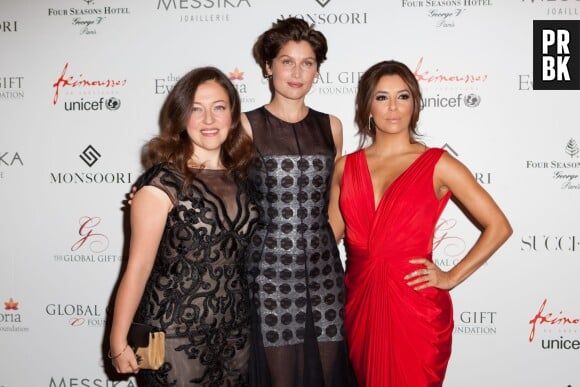 Eva Longoria et Laëtitia Casta au gala de charité Global Gift à Paris le lundi 25 mai 2015