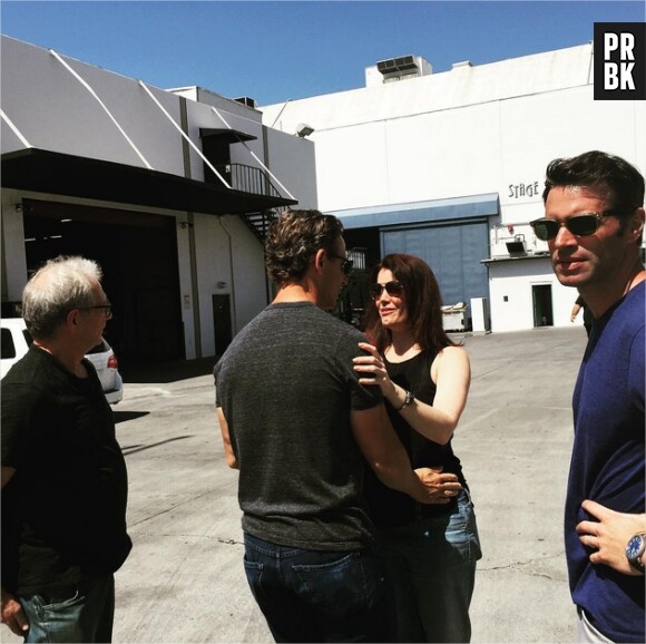 Jeff Perry, Tony Goldwyn, Bellamy Young et Scott Foley de retour sur le tournage de la saison 5 de Scandal