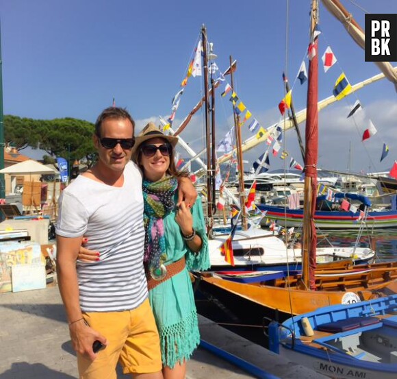 Eve Angeli et Christophe : le couple prend la pose à Saint Tropez, le 29 juin 2015