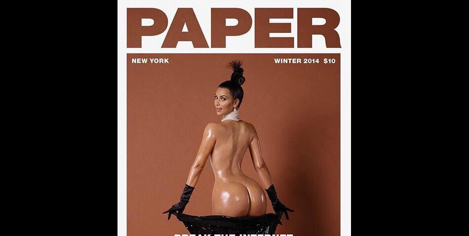Kim Kardashian nue et fesses à l&#039;air en Une du magazine Paper, hiver 2014