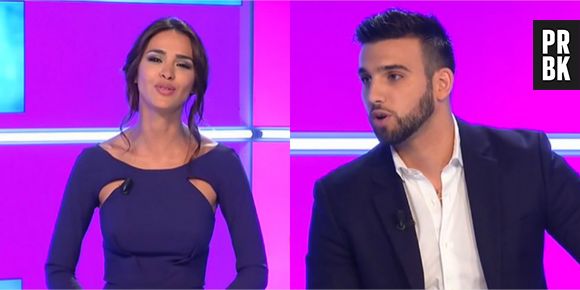Leila Ben Khalifa et Aymeric Bonnery séparés : gros clash pour l'ex couple pendant le Débrief de Secret Story, le 31 août 2015 sur NT1