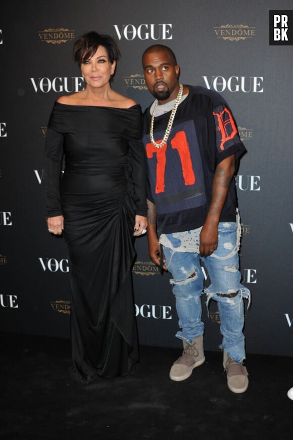 Kanye West et Kris Jenner fêtent les 95 ans du magazine Vogue à Paris le 3 octobre 2015
