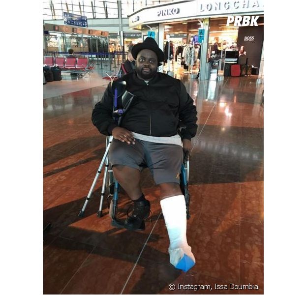Issa Doumbia et sa jambe plâtrée sur Instagram, le 8 novembre 2015