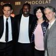 Roschdy Zem, Omar Sy, Clotilde Esme et James Thierée à l'avant-première du film Chocolat en faveur de l'association CéKeDuBonheur, le 1er février 2016 à Paris