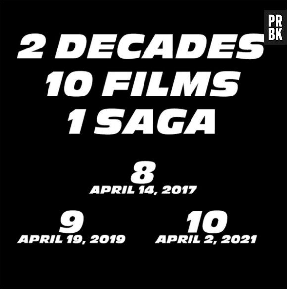 Fast and Furious : Vin Diesel annonce les dates de sortie du 9ème et 10ème volet