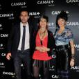 Bertrand Chameroy, Isabelle Morini-Bosc et Erika Moulet à la soirée du groupe Canal+, D8, D17 et iTélé à Paris, le 3 février 2016