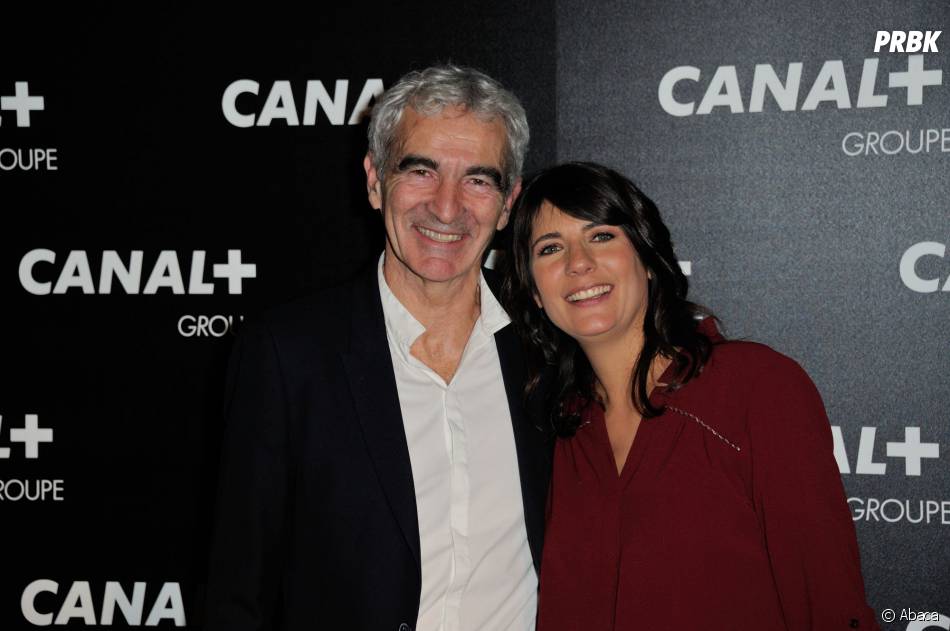 Estelle Denis et Raymond Domenech en couple à la soirée du groupe Canal+, D8, D17 et iTélé à ...