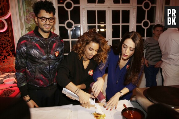 Tony saint Laurent, Tal et Sofia Essaïdi participent à la Street Food Party au profit de l'association Cé ke du bonheur le 11 mars 2016