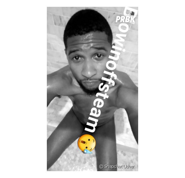 Usher poste un selfie nu sur Snapchat le 28 avril 2016