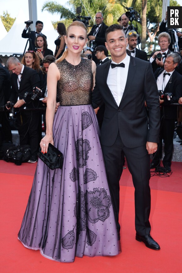 Hatem Ben Arfa et Angela Donova au Festival de Cannes le 16 mai 2016