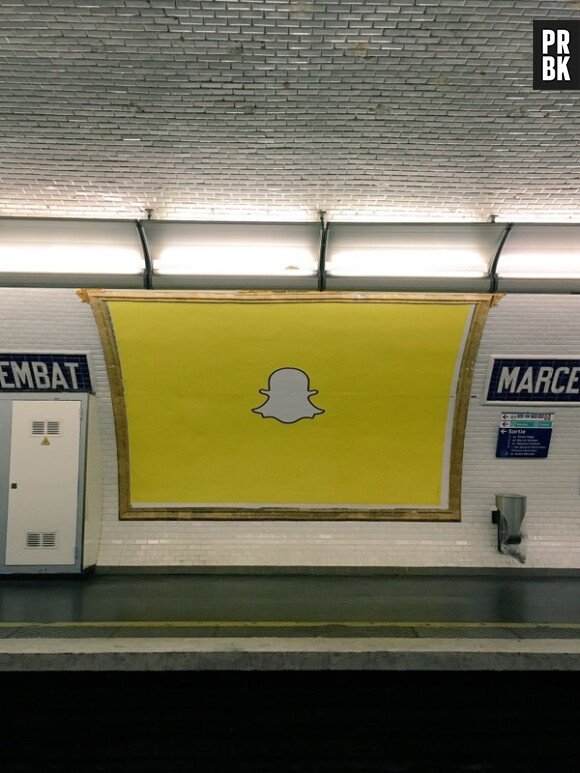 Les publicités Snapchat dans le métro parisien