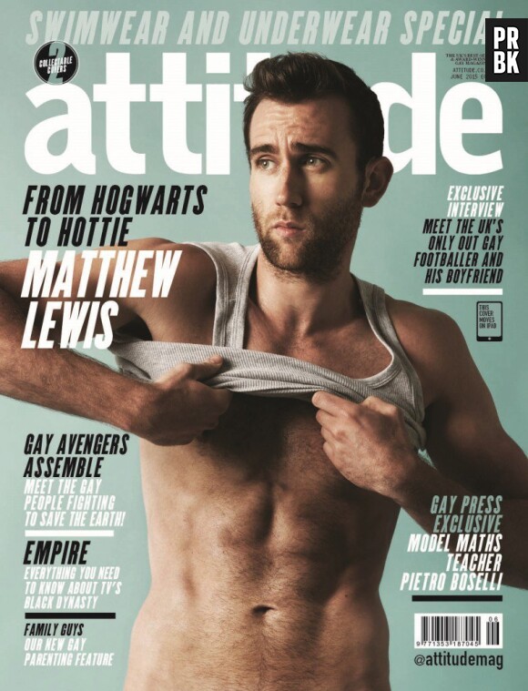 Matthew Lewis : Neville de Harry Potter sexy en couverture de Attitude