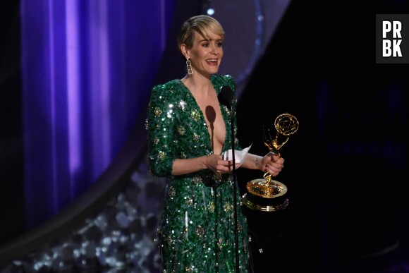 Sarah Paulson gagnante aux Emmy Awards 2016 le 18 septembre à Los Angeles