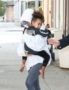 Kim Kardashian avec sa fille, après son agression à Paris.