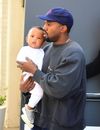 Kanye West, le mari de Kim Kardashian avec Saint West, quelques jours après l'agression à Paris.