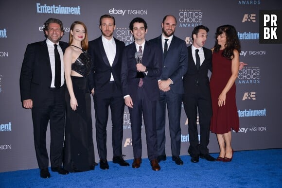 L'équipe de La La Land gagnante aux Critics Choice Awards 2017