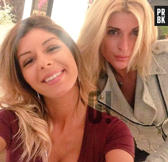 Mélanie (Les Anges 9) avec Sarah Lopez sur le tournage à Miami