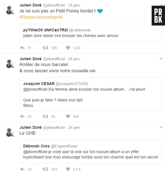 Julien Doré roi de twitter : ses meilleures réponses aux trolls