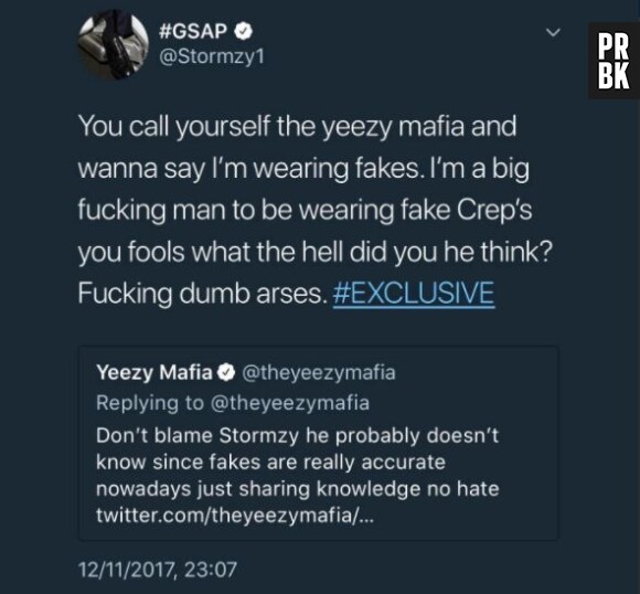 Stormzy accusé par Yeezy Mafia d'avoir des Yeezy Beluga 2.0 fakes aux MTV EMA 2017