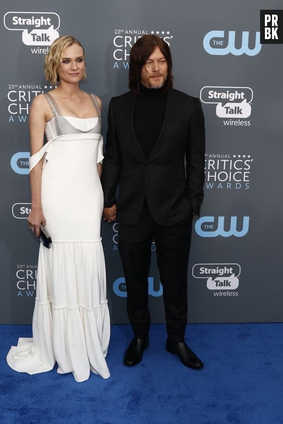 Norman Reedus et Diane Kruger en couple aux Critics Choice Awards 2018 le 11 janvier