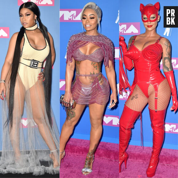 Nicki Minaj, Blac Chyna, Amber Rose... Les looks les plus sexy du red carpet des MTV VMA 2018.