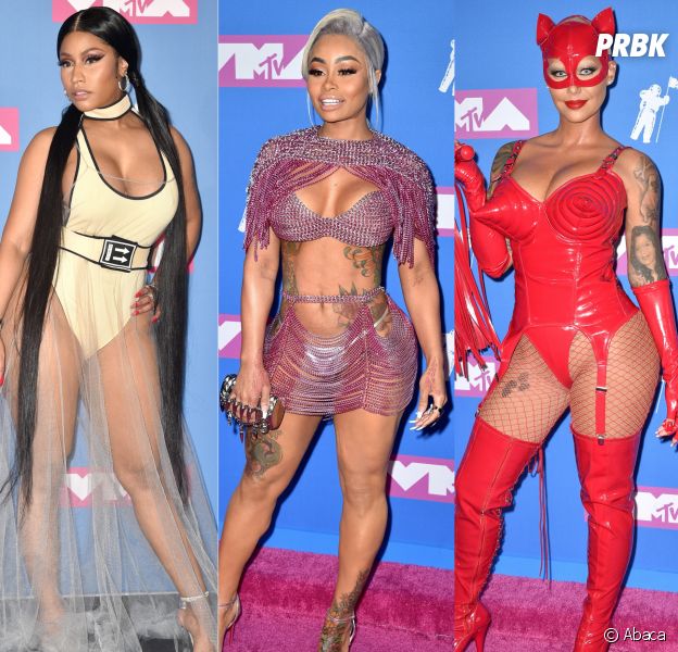 Nicki Minaj, Blac Chyna, Amber Rose... Les looks les plus sexy du red carpet des MTV VMA 2018.