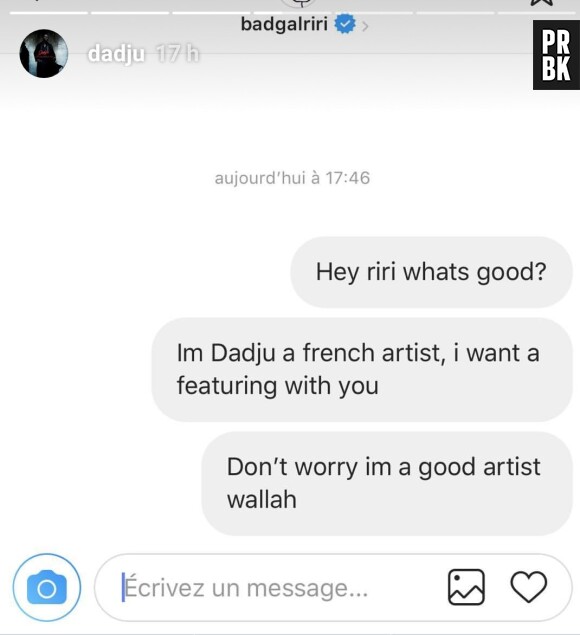 Dadju envoie un message à Rihanna pour lui proposer un duo