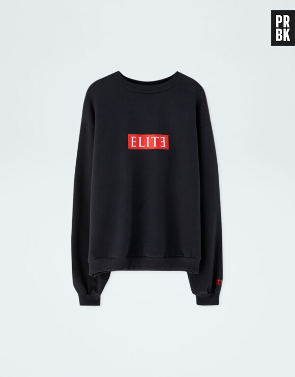 Elite x Pull & Bear : sweat noir au logo rouge vendu 19,99€