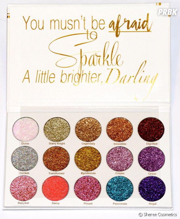 La palette d'ombres à paupières "Born To Sparkle" de Sheree Cosmetics.