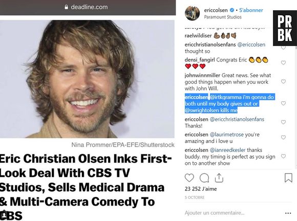 NCIS Los Angeles saison 10 : Eric Christian Olsen (Deeks) prêt à quitter la série ?