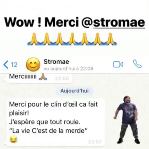 Kev Adams félicité par Stromae après son sketch aux NMA 2018